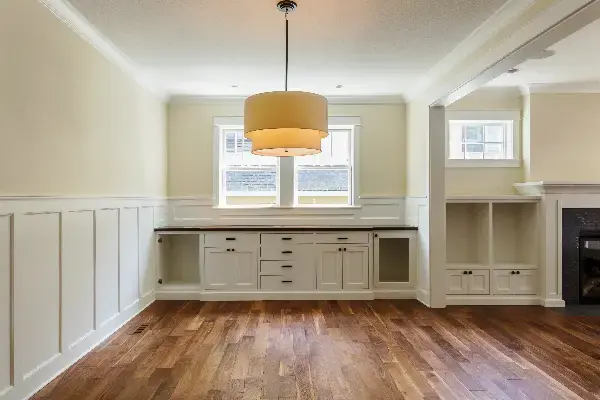 Interior trim carpentry in a Connecticut home